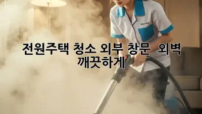 전원주택 청소: 외부 창문 & 외벽, 깨끗하게!