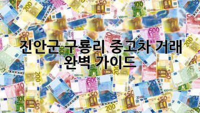 진안군 구룡리 중고차 거래 완벽 가이드